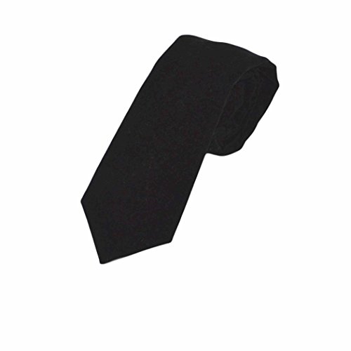Cravate en velours noir garçon au fini premium pour costume de cortège
