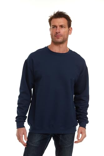 BILLIONHATS Mens Adult Crewneck Fleece Lined Pullover Sweatshirt Bulk, Wholesale Multipack4