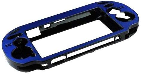 OSTENT Capa protetora de metal de alumínio colorida para console Sony PS Vita 1000 PSV1000 cor azul