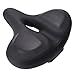 TYEMLM Oversized Comfort Bike Seat - Wide & Soft Padded Cushion, Universal Replacement Saddle for All Bicycles(Black)