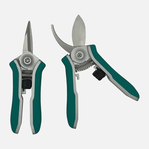 Bypass Garden Secateurs and Snips | Pruning Shears | Garden Scissors | Stainless Steel Blade and Locking Mechanism | Pruning Scissors for Branches, Flowers, Plants & Bonsai