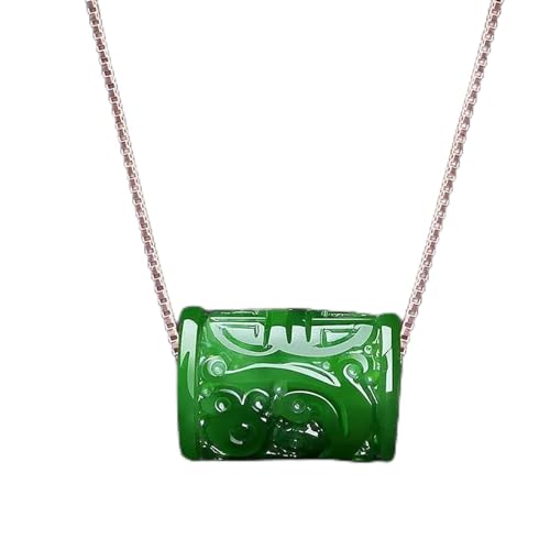 Collier en Jade Vert Naturel et Pendentif Argent pour Style Bohème Chic