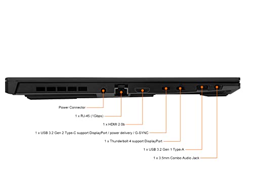 Asus Tuf Dash F15 15.6" 144Hz (Intel 12Th Gen I7-12650H, 32Gb Ddr5 Ram, 1Tb Plce Ssd, Geforce Rtx 3070 8Gb) Thin Bezel Gaming Laptop, Thunderbolt 4,Backlit Kb, Ist Computers Cable, Win 11 Home #TOP6