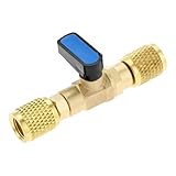 1/4 SAE Female Thread Adapter Shut-off Flow Control for HVAC Refrigeration