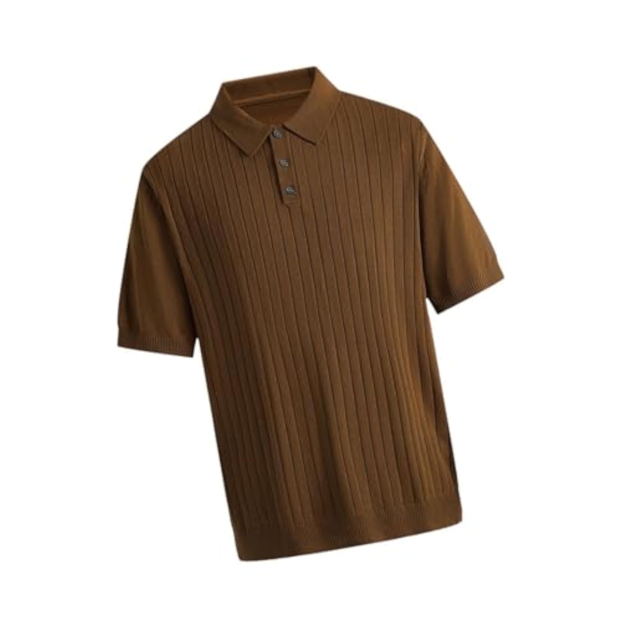 Men's Short Sleeve Knitted Performance Business Casual Shirt