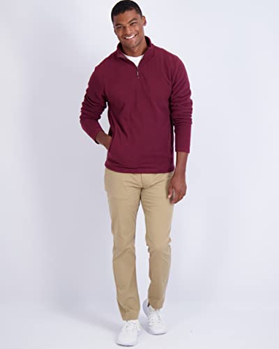 Real Essentials Men's Polar Fleece Quarter Zip Pullovers #TOP24