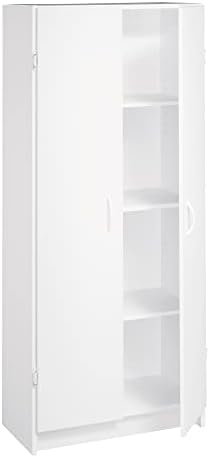 ClosetMaid Pantry Cabinet Cupboard with 2 Doors, Adjustable Shelves, Standing, Storage for Kitchen, Laundry or Utility Room, White