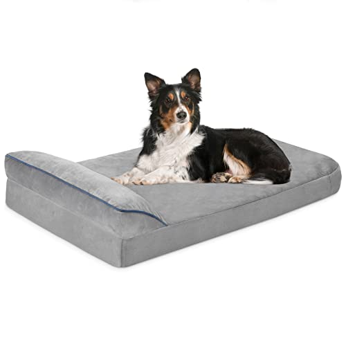 Bnonya Orthopedic Dog Bed, Dog Beds For Medium Dogs Bolster Pet Bed, Washable Dog Bed With Pillow And Anti-Slip Bottom #TOP2