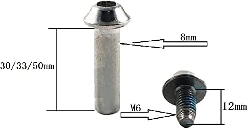 Gioris Mountain Bike Shock Absorber Screw 30/33/50Mm Mountain Bike Rear Shock Screws Full Suspension Mountain Bike Bolts (33Mm 2Pcs) #TOP3