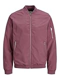 JACK & JONES Chaquetón Bomber Ligero para Hombre Estilo Universitario básico sin Capucha JJERUSH, Color:Rosa, Talla de Chaqueta:M