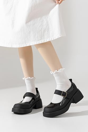 Image of Women's Trim Ruffle Frilly Turn Cuff Socks - Cute Vintage Dress Crew Ankle Boot Socks