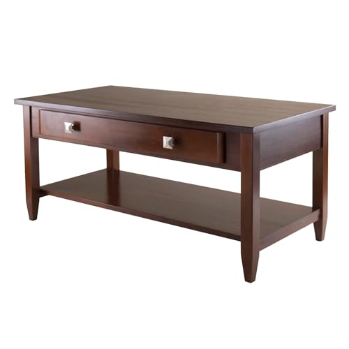 Winsome Richmond 20.53-inch x 40-inch x 18.11-inch Wood Coffee Table Tapered Leg, Brown94140