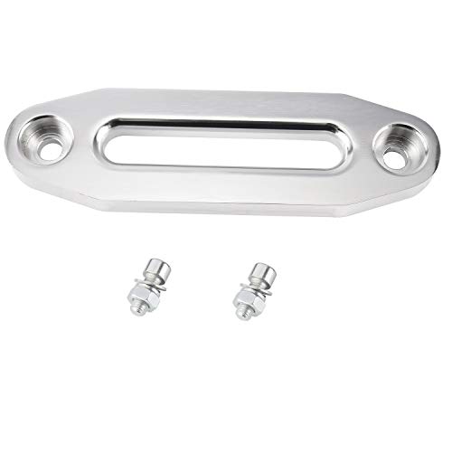 YaeKoo 6" Billet Polished Aluminum Hawse Fairlead Load Capacity 3500-5500 LBs with Mounting Hardware for Synthetic Winch Rope (Silver, 6")