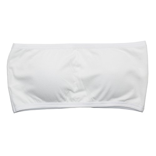 VeaRin Girls' Strapless Bra Bandeau Tube Top 10-12 12-14 Years Old, 30A 32A Strapless Bras for Teens Girls White