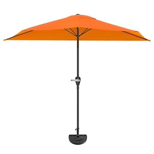 Compact Half Round Patio Umbrella for Small Spaces