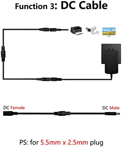 STAIGO DC to Flat-Round Pin Transformer Cable Used for Electric Recliner Lift Chair Sofa Transformer Power Supply Recliner Battery Transform Cable