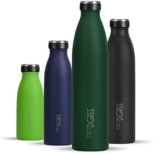 720°DGREE Vaccum izolowana butelka na wodę milkyBottle - 750 ml - szczelna, nie zawiera BPA - termos ze stali nierdzewnej do uprawiania sportu, na siłownię, jogę, dla dzieci, na zewnątrz, na napoje gorące, zimne i