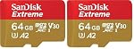 SanDisk – SanDisk Extreme microSDXC UHS-I Speicherkarte 64 GB für Acti