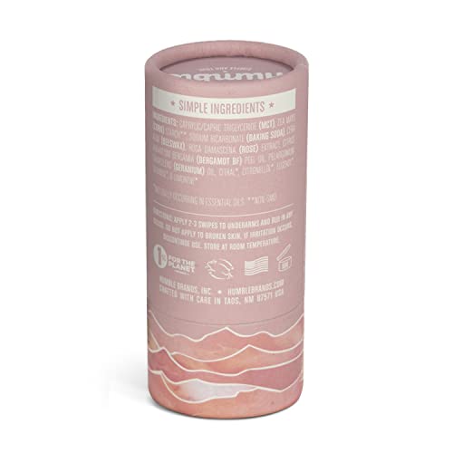 Humble Brands Original Formula, Plastic-Free, Aluminum-Free Deodorant Long Lasting Odor Control With Baking Soda And Essential Oils, Moroccan Rose #TOP3