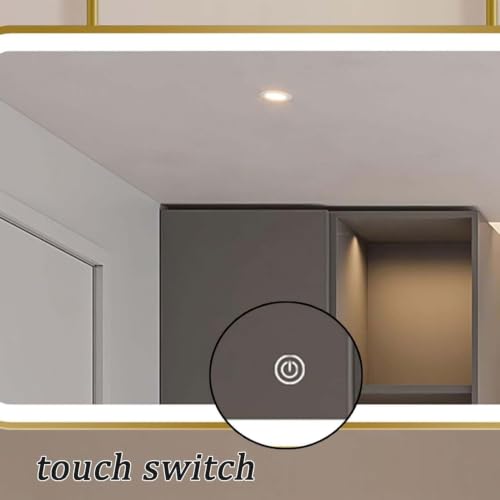 Miroir LED tactile à intensité variable avec verre HD 90x60 - 8