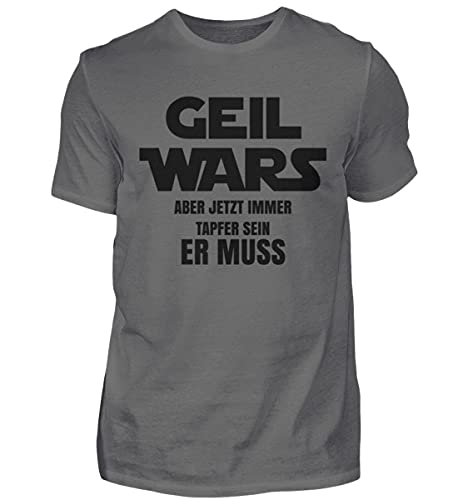 T-Shirt Geil Wars Enterrement de Vie de Jeune Fille Gris Medium Haut de Gamme