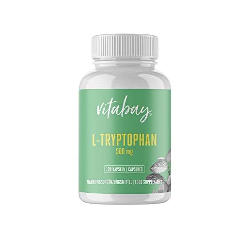 L-tryptophan 500 mg – 120 vegantabletter – hög dosering och utan tillsatser – naturligt fermenterad, aktiverad och mikroniserad