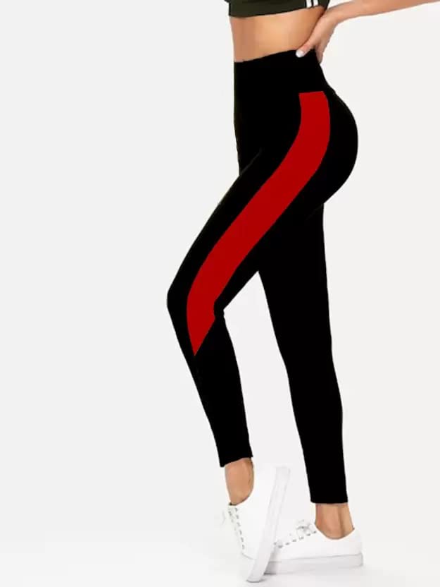 Image of Gym wear Leggings Ankle Length Workout Tights /Stretchable Sports Leggings /High Waist Sports Fitness Yoga Track Pants for Girls & Women