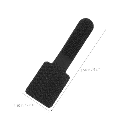 LABRIMP 30 piezas de abrazaderas reutilizables de gancho y lazo para gestión de cables bajo escritorio, organizadores de cables autoadhesivos negros para oficina en casa y electrónica miniatura 2