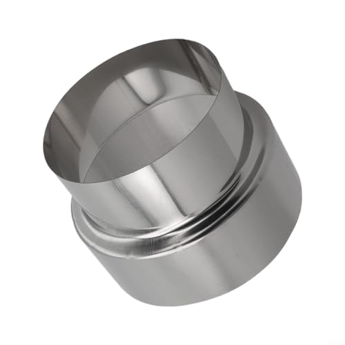 Reductor de ventilación de chimenea de acero inoxidable resistente al calor de 120 mm a 100 mm con costura reforzada para una conexión fiable entre diferentes tamaños de tubería