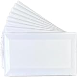 3x6 Bright White Beveled Glossy Ceramic Subway Tile – Wall Tile for Kitchen Backsplash, Bathroom Shower, Accent Walls – Box Covers 10 Sqft (80 Pieces) – Classic Look, Easy to Install