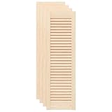 vidaXL Puerta de armario de lamas 4 uds 99x29, panel de lamas de madera