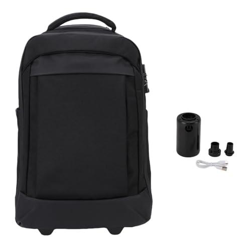 Mochila rodante al vacío impermeable negra con ruedas de gran capacidad 5