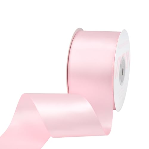 VATIN Lt.Pink Satin Ribbon 2 Inch x 25 Yards for Gift Wrapping