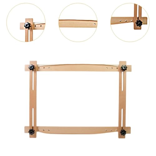 Bastidor para tela con estructura de madera noble y soporte ajustable reversible 4
