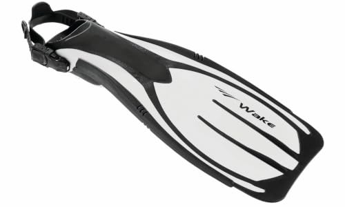 SCUBAPRO Wake Adjustable Fins (Medium/Large, White)