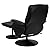HERCULES Massaging Leather Recliner and Ottoman with Leather Wrapped Base by Hercules