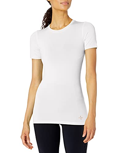 Tommie Copper Women's Core Compression Short Sleeve Crew Neck Shirt, White, Small