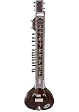 Controles de volumen y tono Sitar eléctrico musical, kharaj pancham, caoba, diseño de flores, edición de estudio