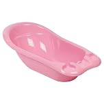 URBNLIVING 100L Sindi Plastic Travel Portable Newborn Toddler Baby Bath Seat Tub (Pink)