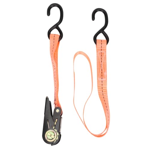 MUCKLILY Rugged Cargo Fastening Belt 2pcs Luggage Binder Ratchet Tie Down for Outdoor Towing Storage