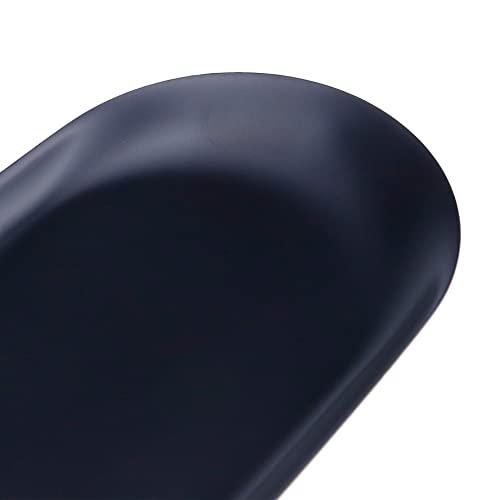 Dnyta Stainless Steel Metal Decorative Trays For Coffee Table, 9X3.7 Inch Oval Black Organizing Jewelry Cosmetics Storage Trays #TOP3