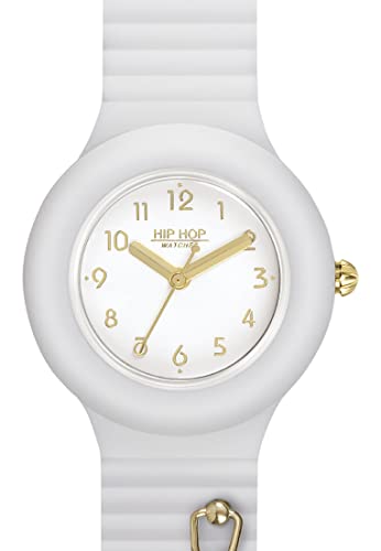 Hip Hop, Orologio Donna Collezione Dancing In The Light HWU1088, Only Time - Movimento Al Quarzo 3H, Cinturino In Silicone E Chiusura Con Bottone Di Sicurezza, Colore Bianco - 2
