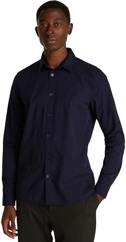 Calvin Klein Slim Stretch Shirt Chemise L/S, Night Sky, M Homme Calvin Klein Slim Stretch Shirt Chemise L/S, Night Sky, M Homme
