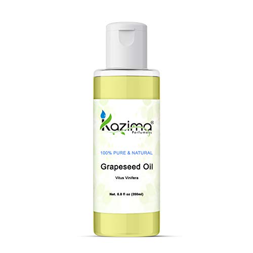 Image of KAZIMA GrapeSeed Cold Pressed Carrier Oil - 100% Pure Natural & Undiluted For Skin care & Hair care (200ML)