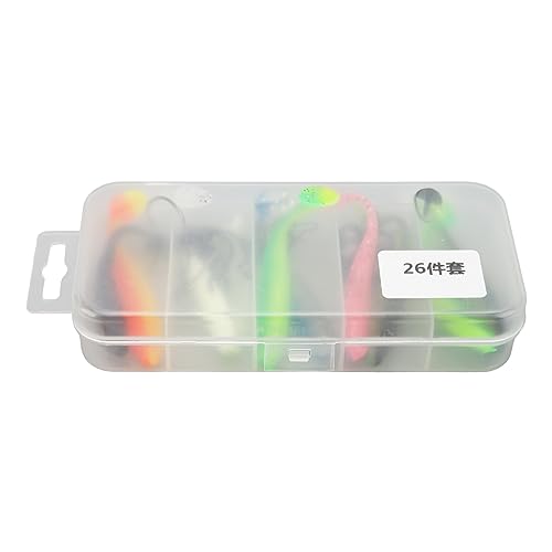 Conjunto de Isca Macia, Conjunto Portátil de Isca de Pesca de Silicone de Cor Brilhante de 7cm para