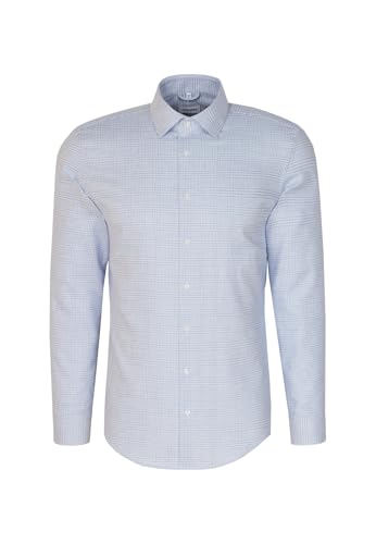 Chemise en flanelle Seidensticker bleu 45 au tissage haut de gamme