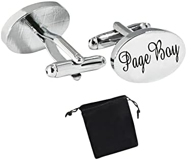 Silver Oval Mens Wedding Title Cufflinks Groom, Best Man, Usher, Page Boy by Virens Empourium (Best Man)