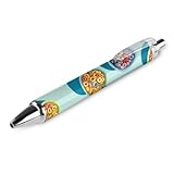 QIJIUU Stylo à bille personnalisé Fruit Loops Céréales Fantaisie Drôle Stylo à bille Noir Cadeaux 1 pièce