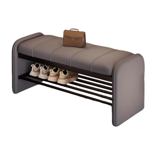SKJDFGH Entryway Shoe Bench with Soft Cushion and Leather Seats,