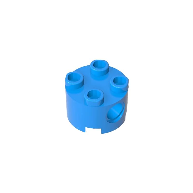 17485 Round Brick Brick Round 2x2 with Pin Holes 50 Pieces GDS-1054 Compatible with Lego Building Blocks Color:Dark Azure